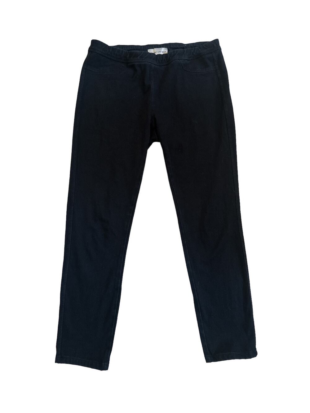 Women 28R AG Adriano Goldschmied Knit Luxe Denim Black Jeans Jeggings Pull-On